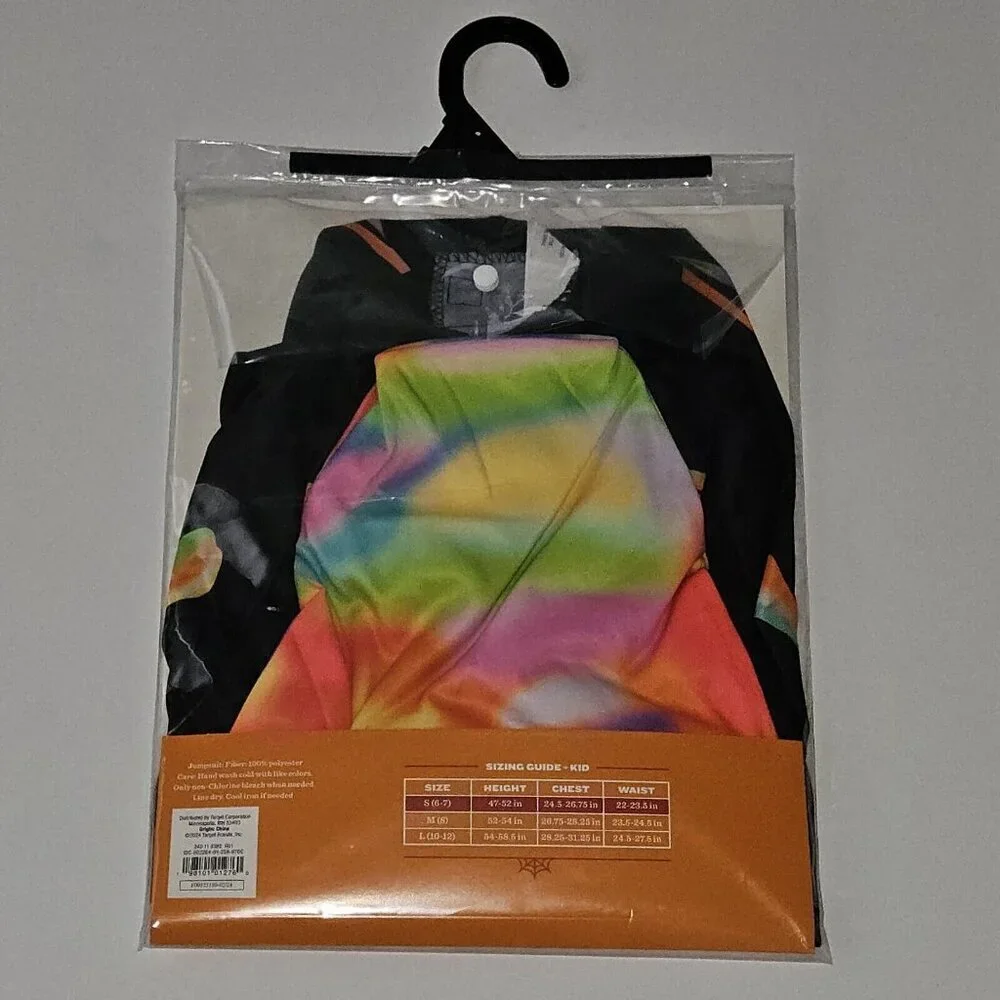NEW Color Melt Skeleton Halloween Costume Boy Girl Small Glows Under Blacklight